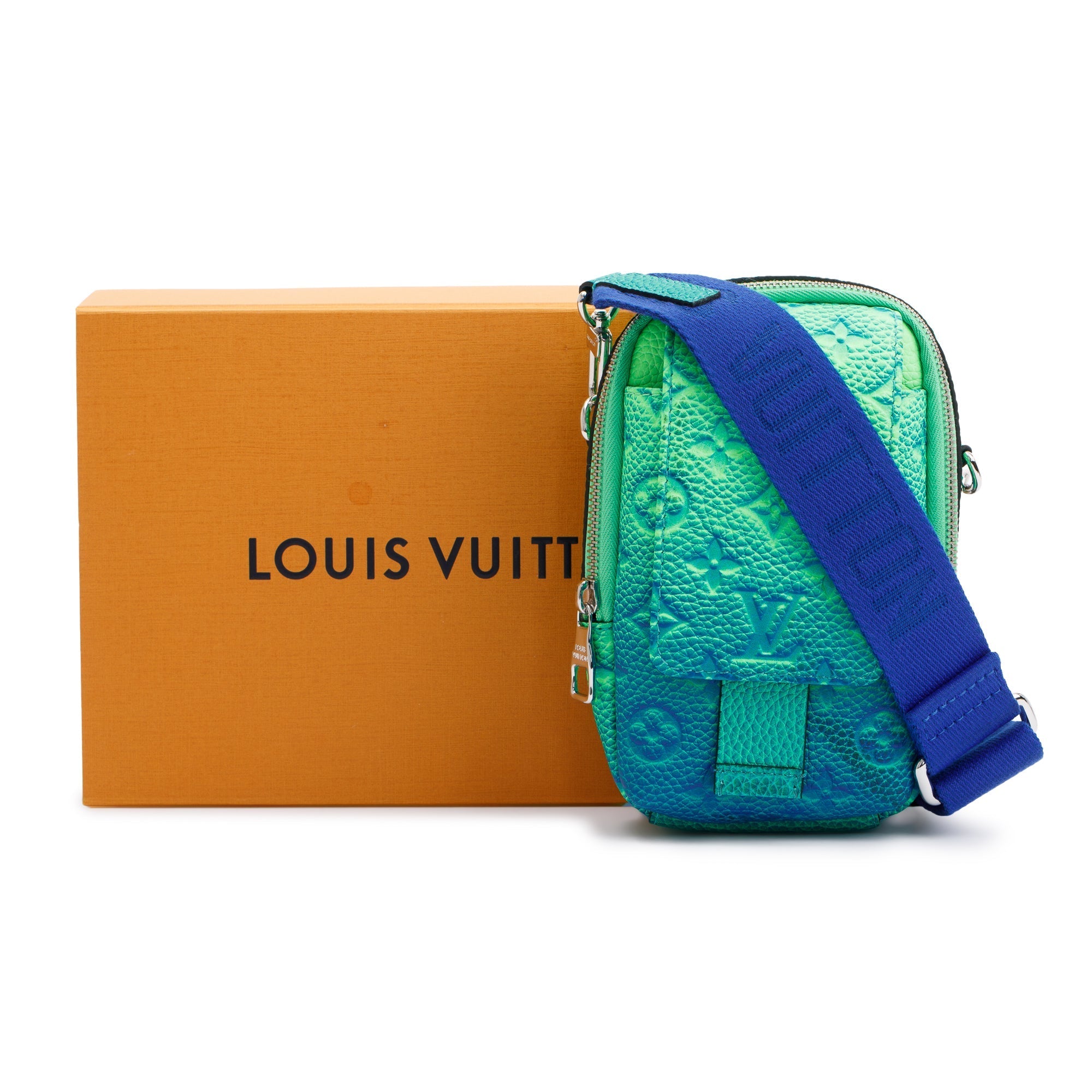 LOUIS VUITTON Taurillon Illusion Double Phone Pouch Shoulder Bag