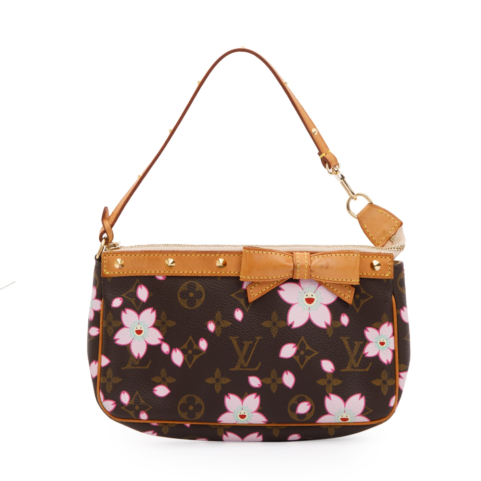 Louis Vuitton 2003 Pochette Accessoires Handbag Cherry Blossom