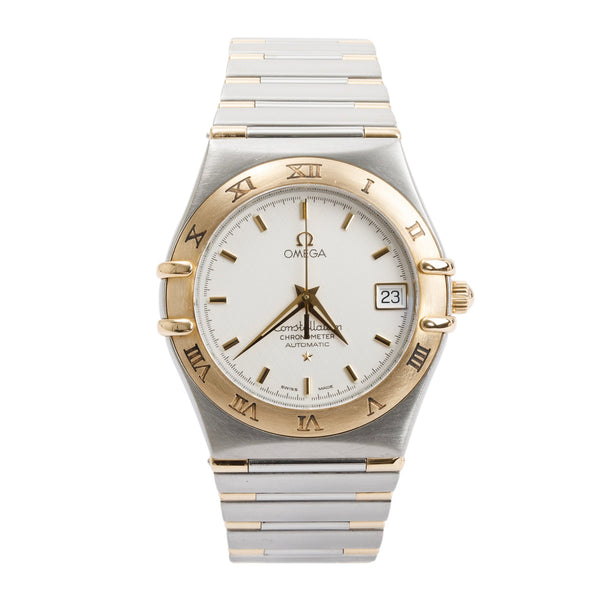 Omega Stainless Steel & 18k Yellow Gold Constellation Chronometer 35 MM  Automatic Watch