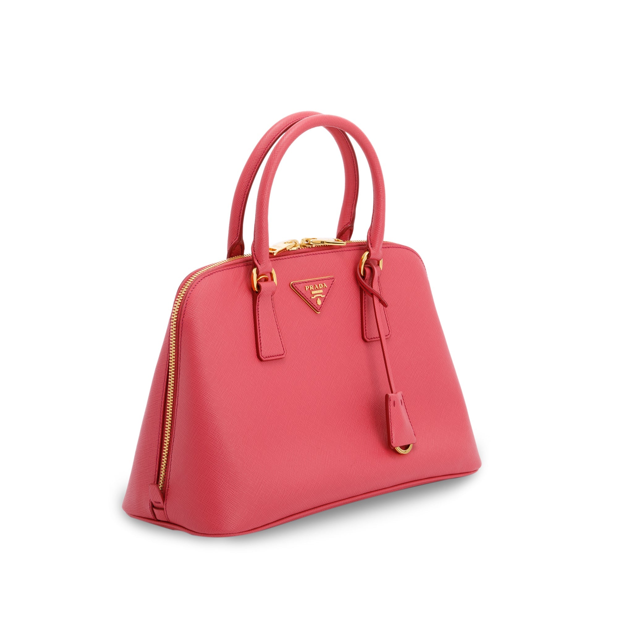 Pink Prada Small Saffiano Lux Promenade Satchel