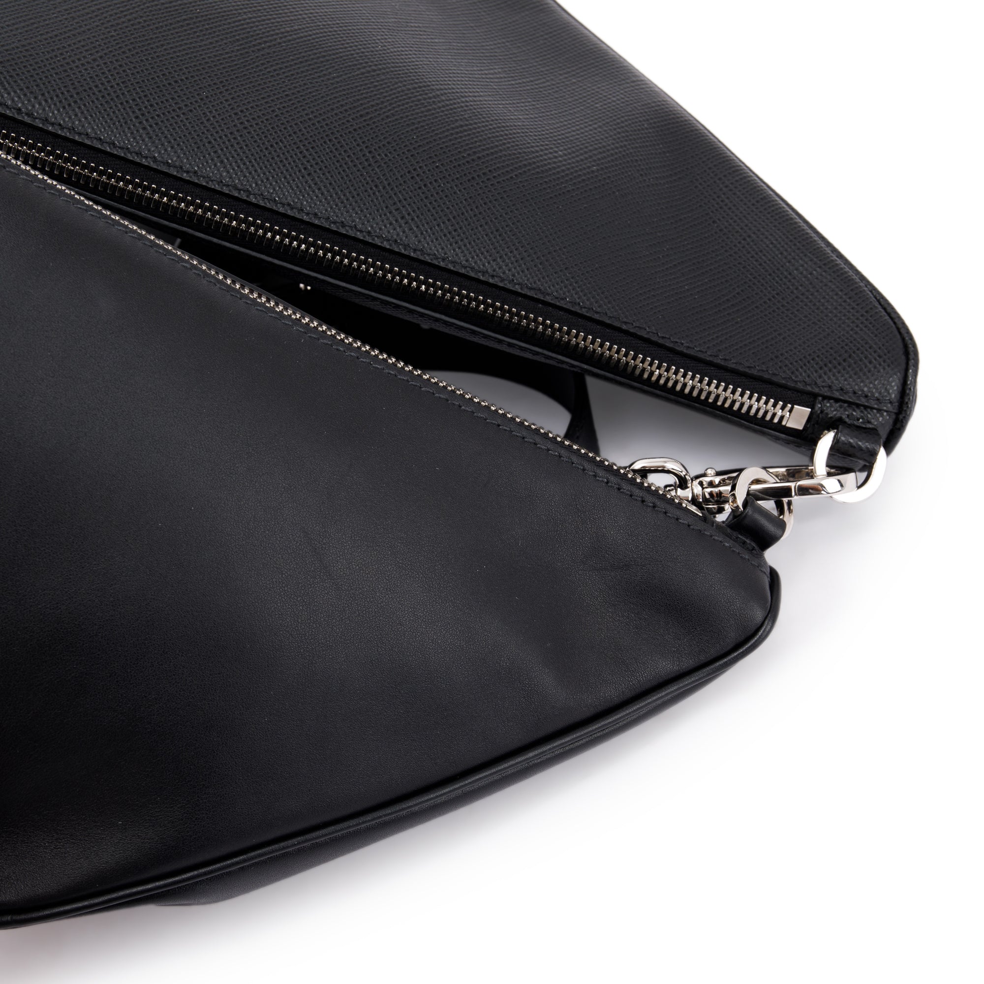 Prada Saffiano City Calf Triangle Double Messenger Bag – Oliver Jewellery