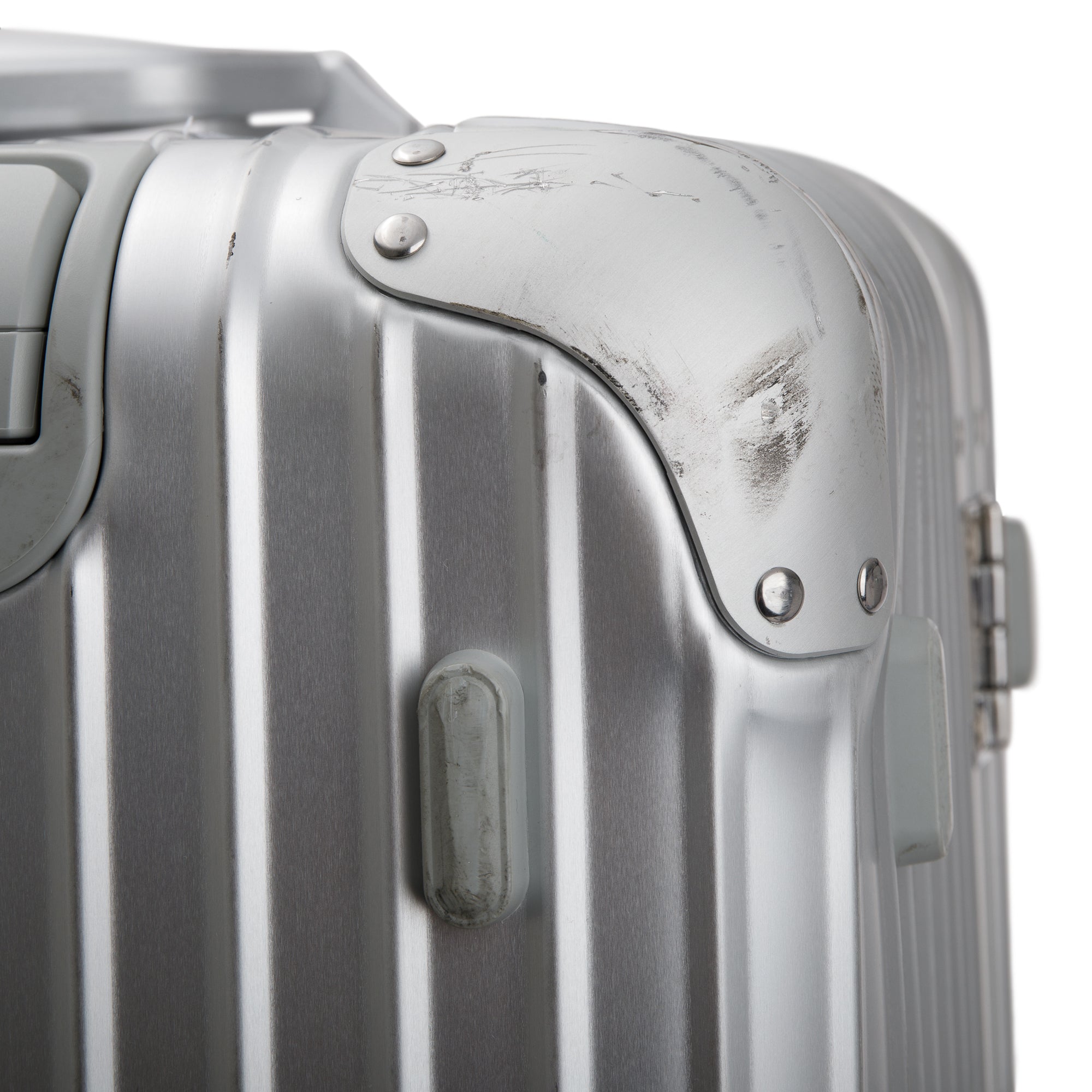 RIMOWA Grey Original Aluminum Suitcase Multi-Wheel Check-In M Luggage