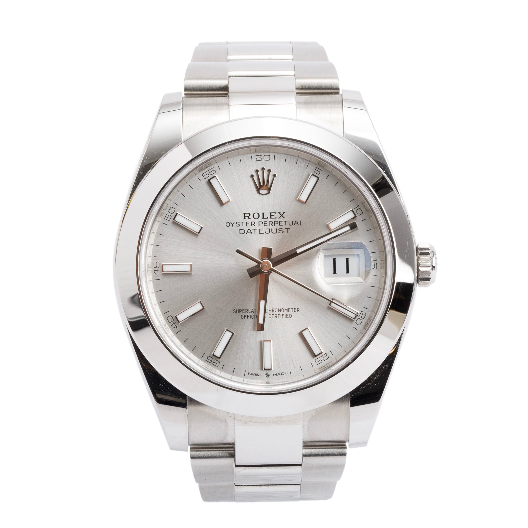 Rolex oyster perpetual datejust silver sale