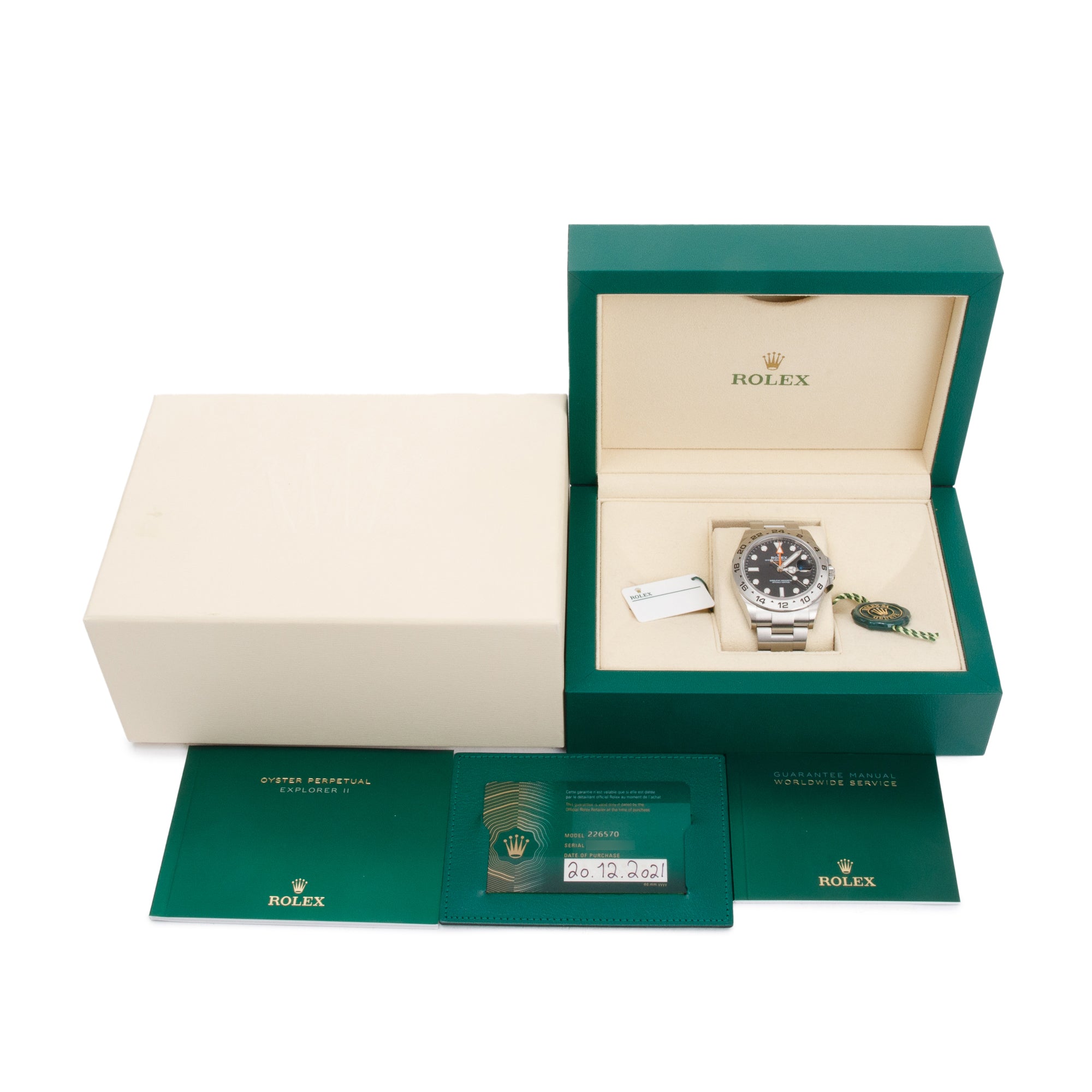Rolex Stainless Steel Oyster Perpetual Explorer II 42mm Watch w/ Box &  Papers