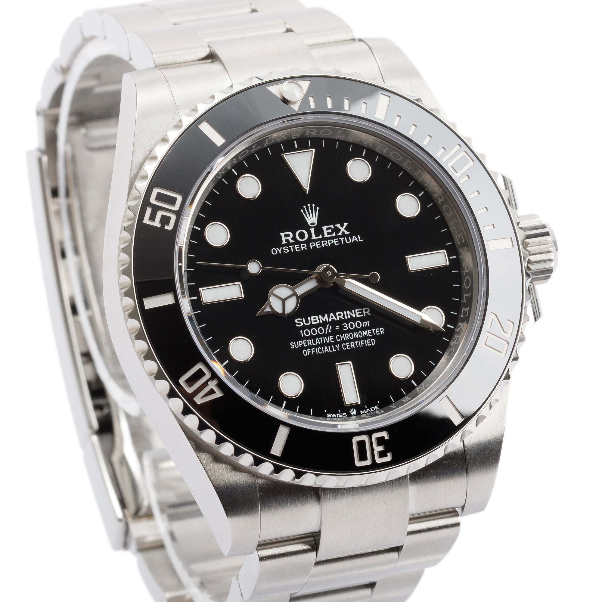 Rolex Stainless Steel Submariner No Date 41 MM Watch w Box Papers