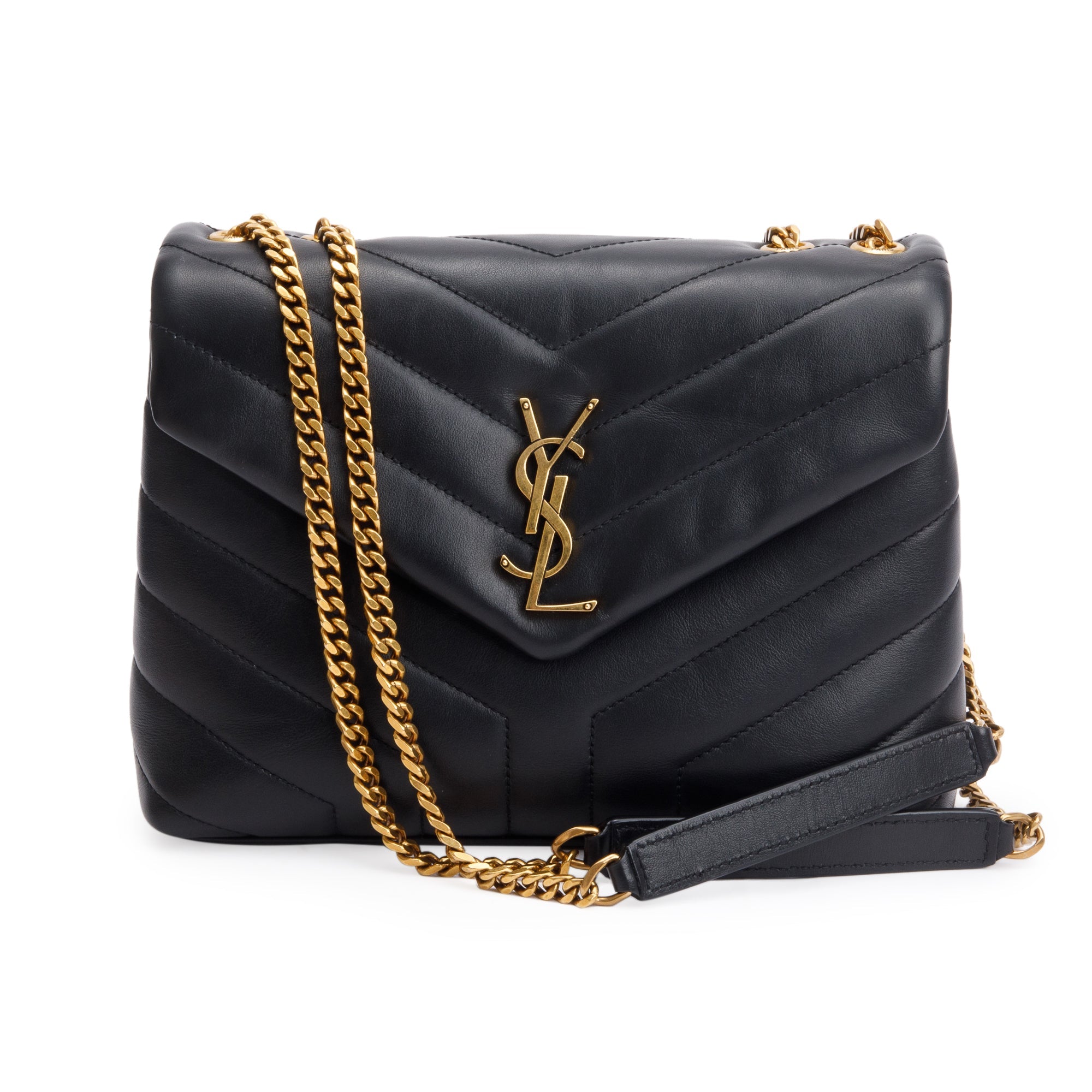 SAINT LAURENT Small Loulou Shoulder Bag Black