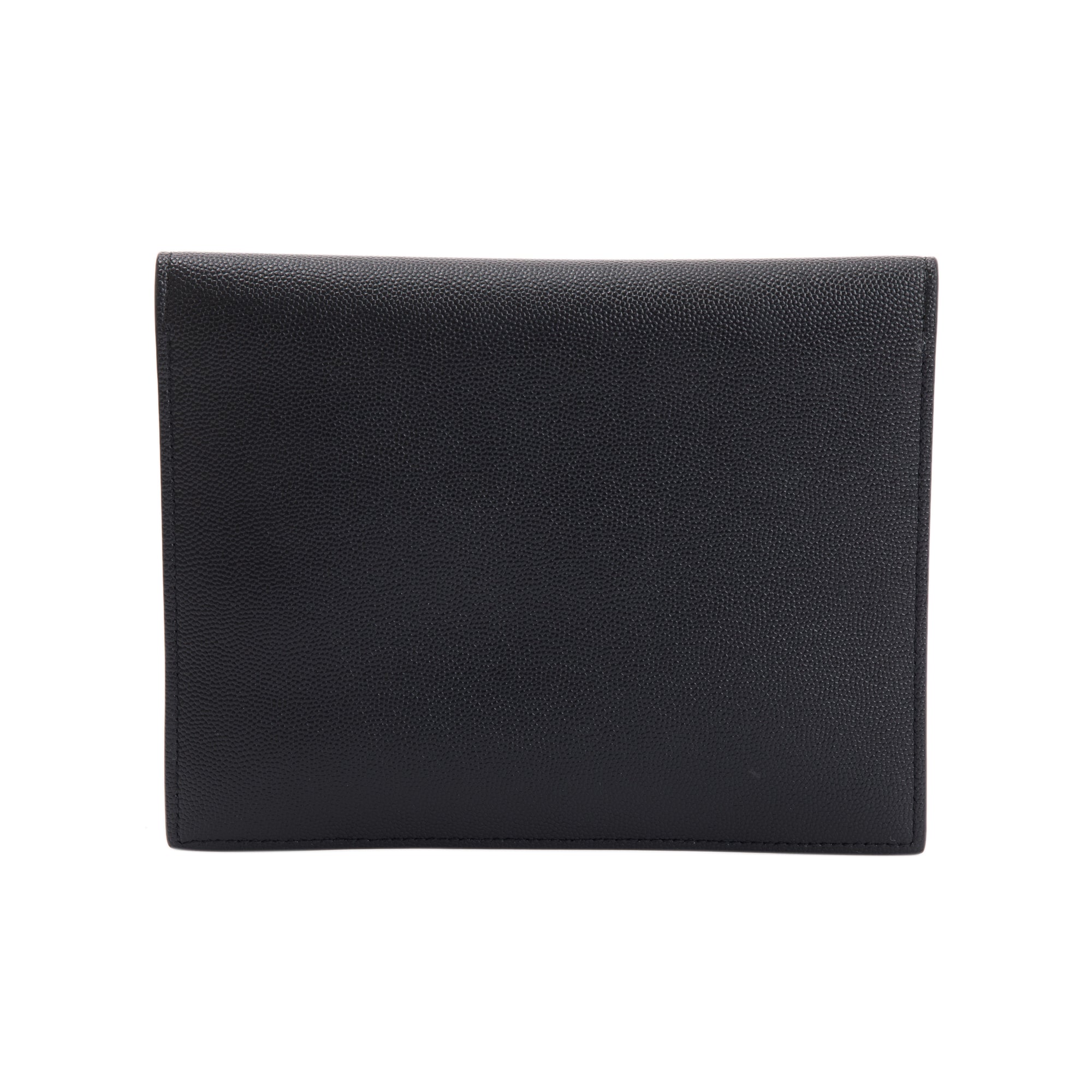 Saint Laurent Black Grain de Poudre Monogram Uptown Baby Pouch w