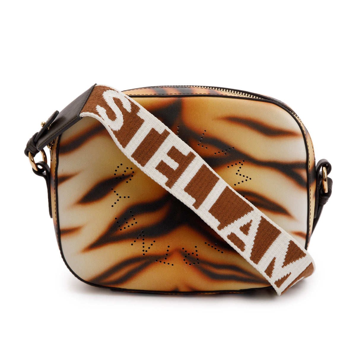 Stella McCartney Eco Tiger-Print Small Camera Crossbody Bag w/ Strap ...