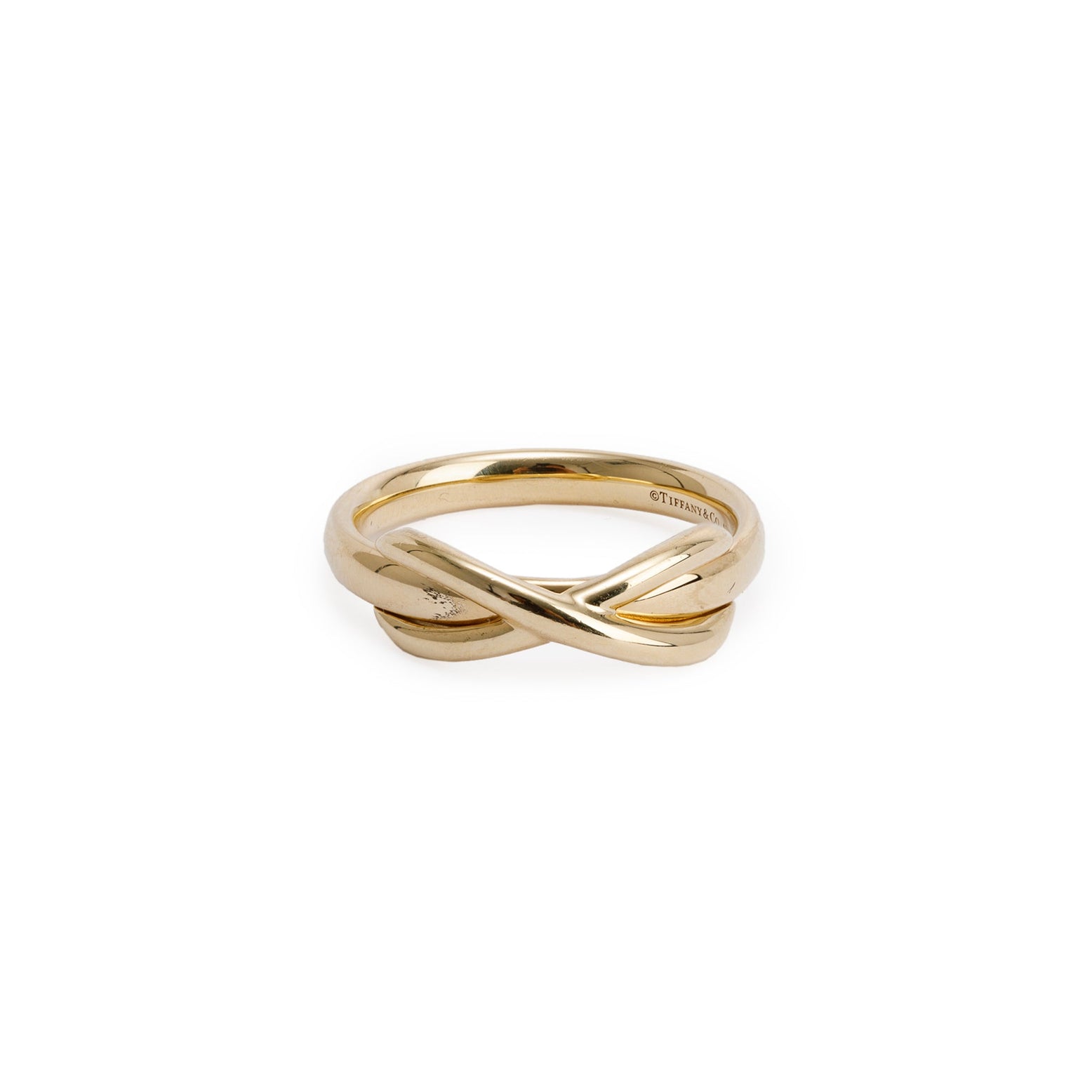 Tiffany And Co 18k Yellow Gold Infinity Ring — Oliver Jewellery