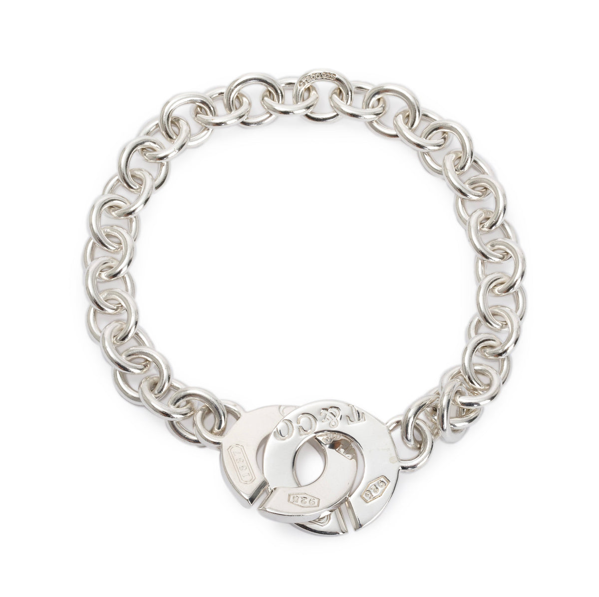 Tiffany & Co. Sterling Silver 1837 Interlocking Circles Bracelet ...