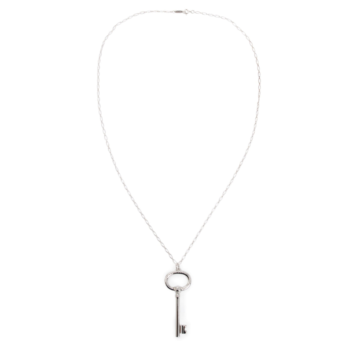 Tiffany & Co. Sterling Silver Large Oval Key Pendant Necklace – Oliver ...