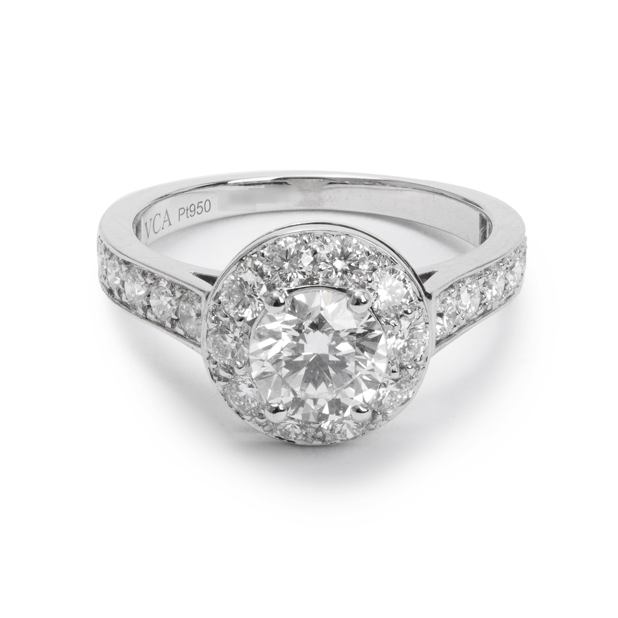 Van Cleef & Arpels Platinum Icone Solitaire 0.70 ct. Diamond Engagemen ...