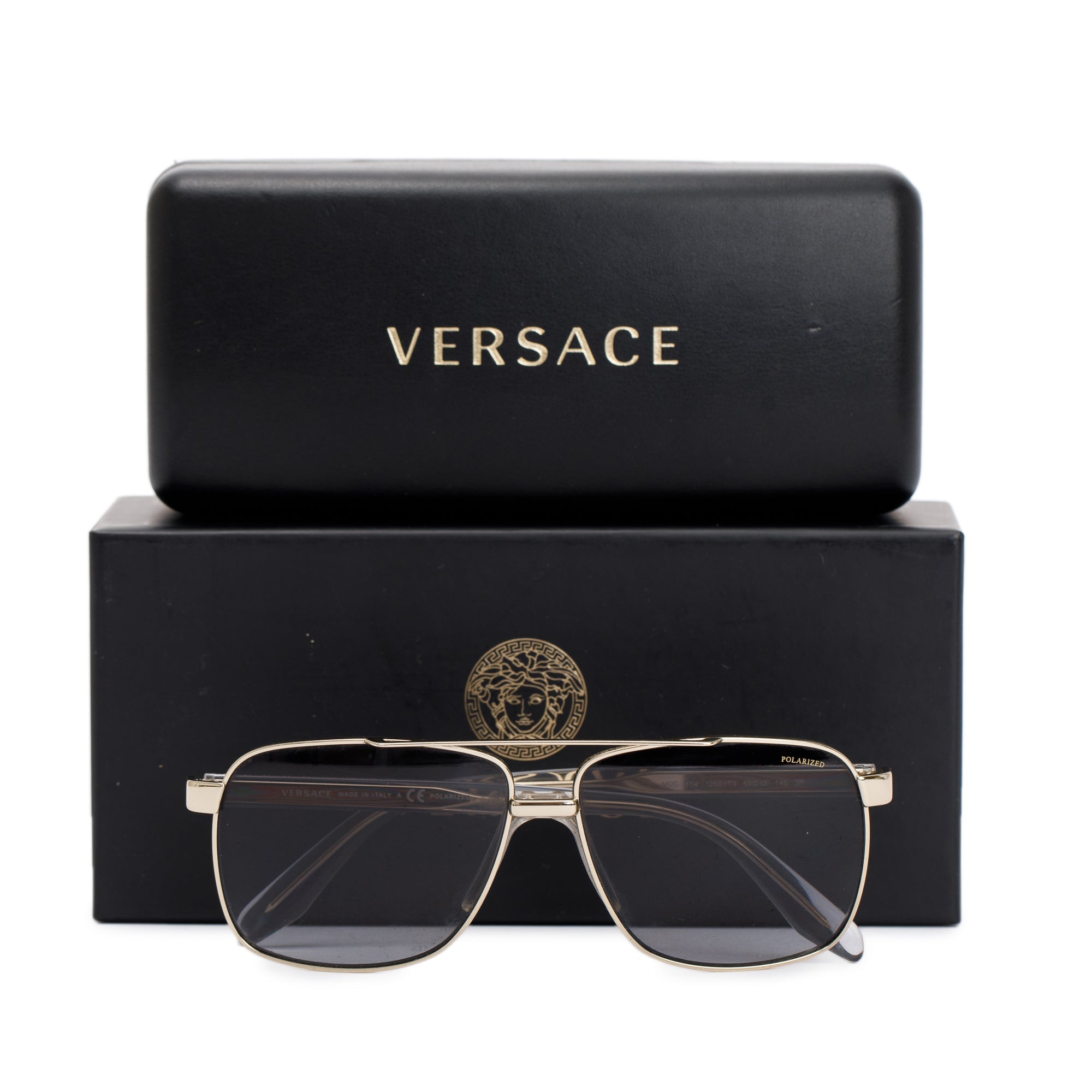 Versace 2174 Aviator Sunglasses w/ Box & Case – Oliver Jewellery