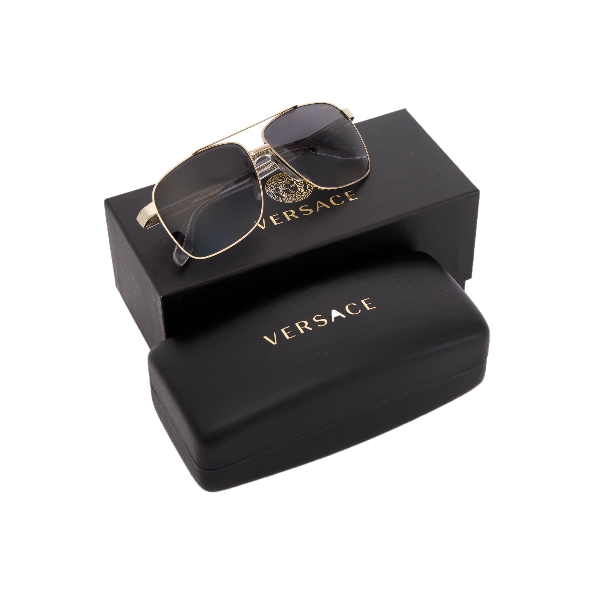 Versace 2174 Aviator Sunglasses w/ Box & Case – Oliver Jewellery