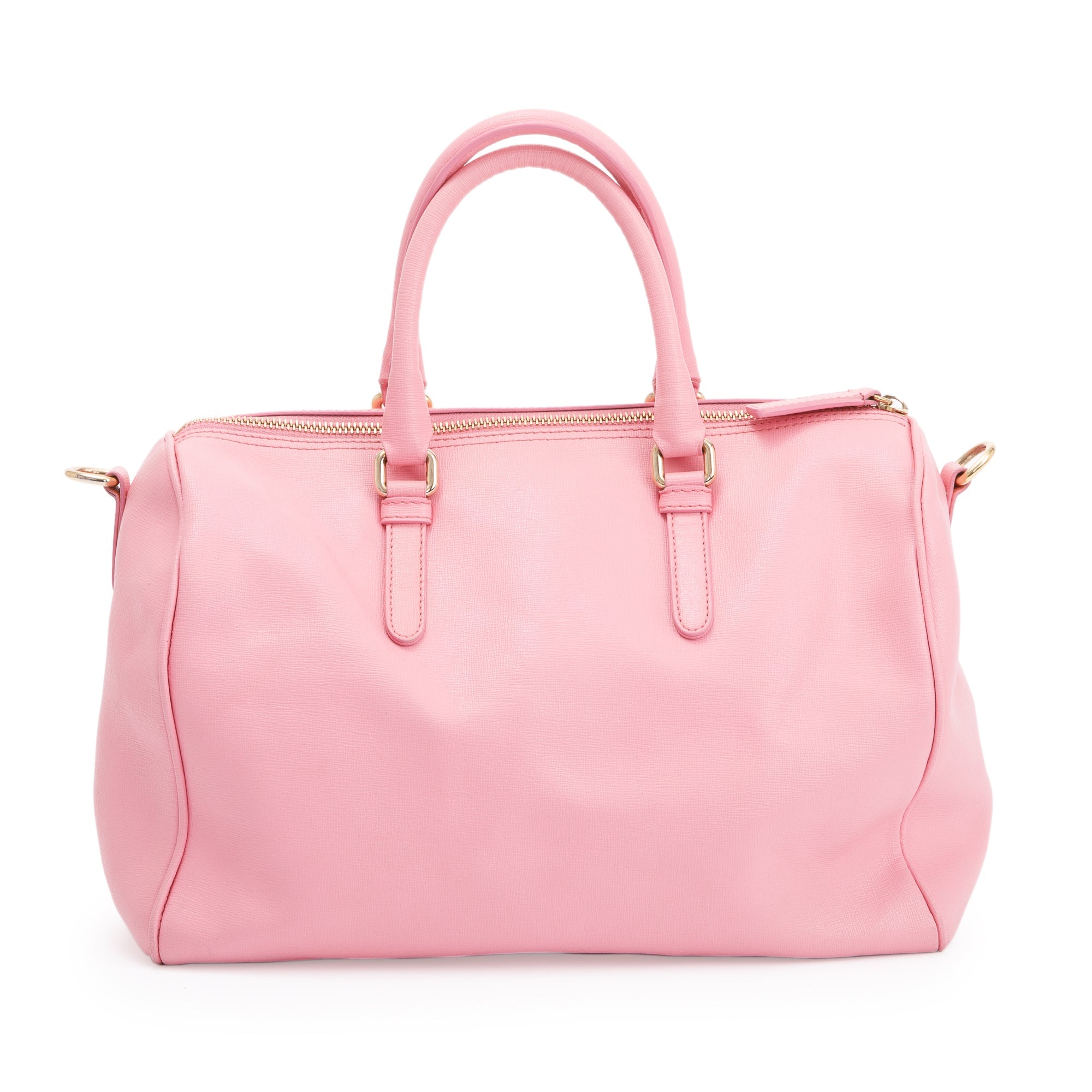 VERSACE Saffiano Palazzo Medusa Tote Pink | FASHIONPHILE