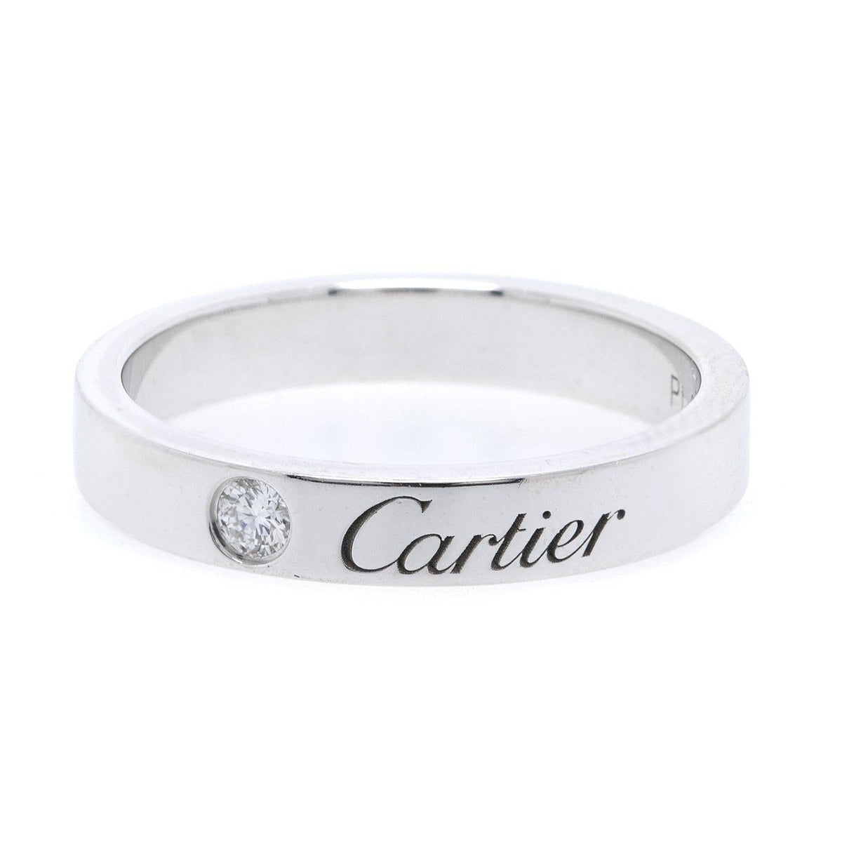 Cartier Platinum C de Cartier Diamond Wedding Band Ring – Oliver Jewellery