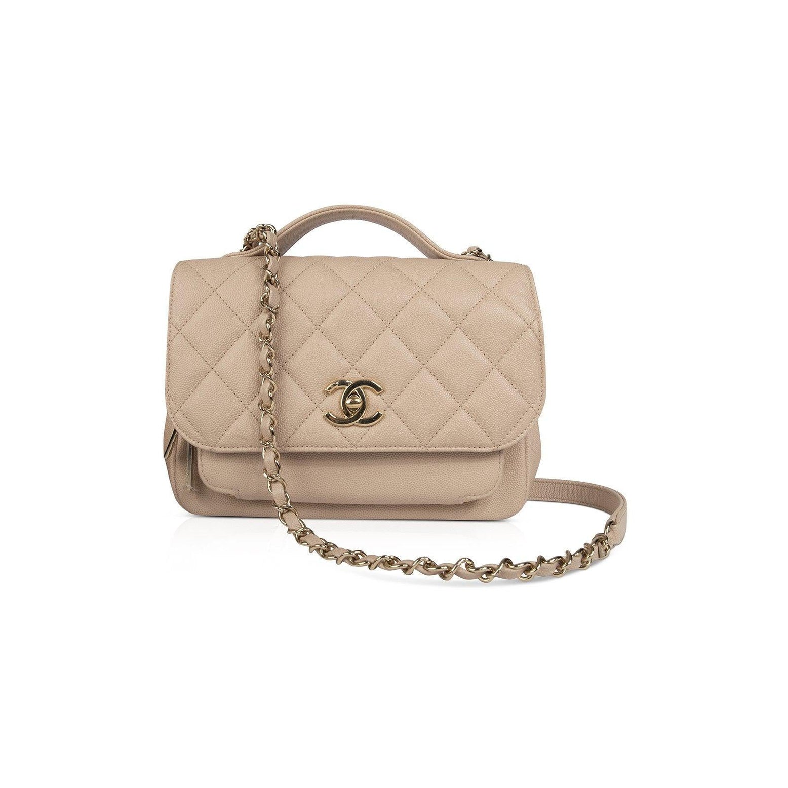 Chanel Small Business Affinity Flap in 19P Grey Caviar LGHW  Brands Lover