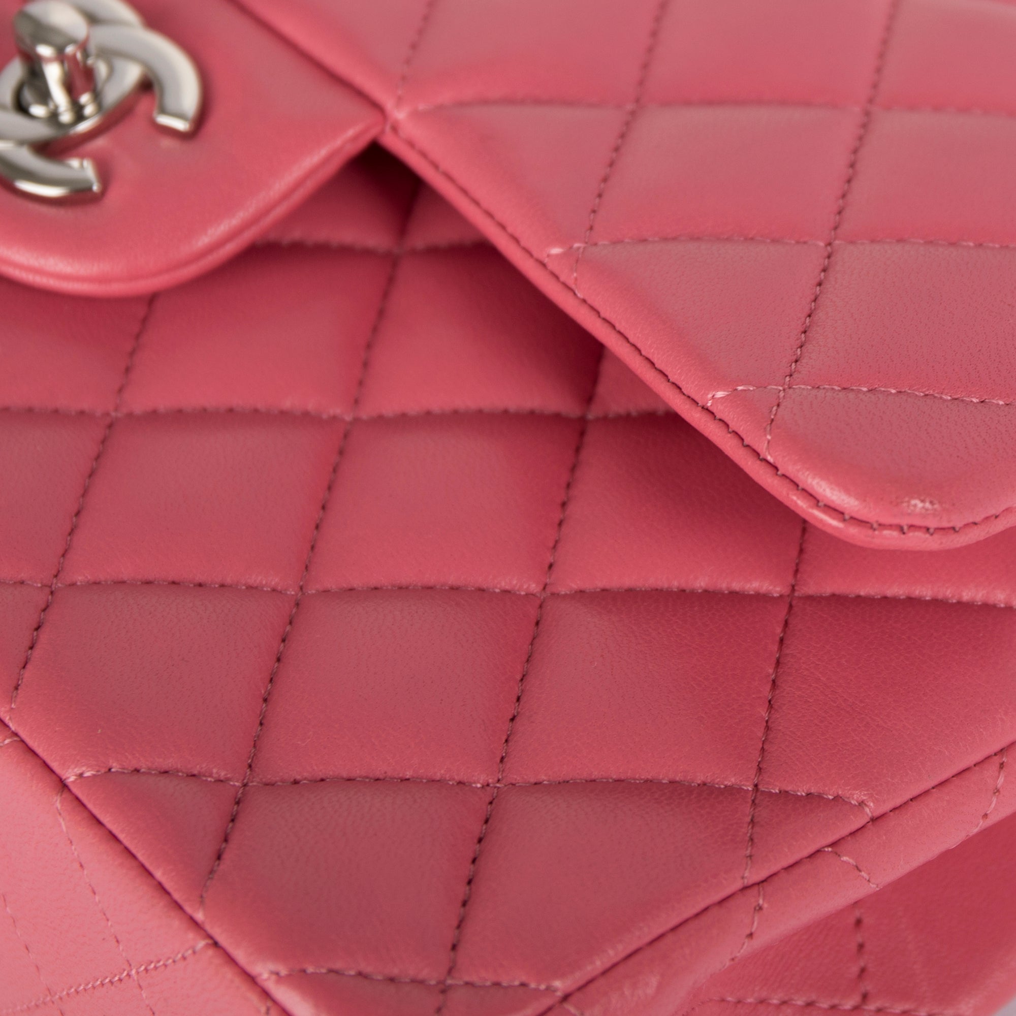 Chanel Pink Lambskin Small Classic Double Flap Bag w/ Box – Oliver Jewellery
