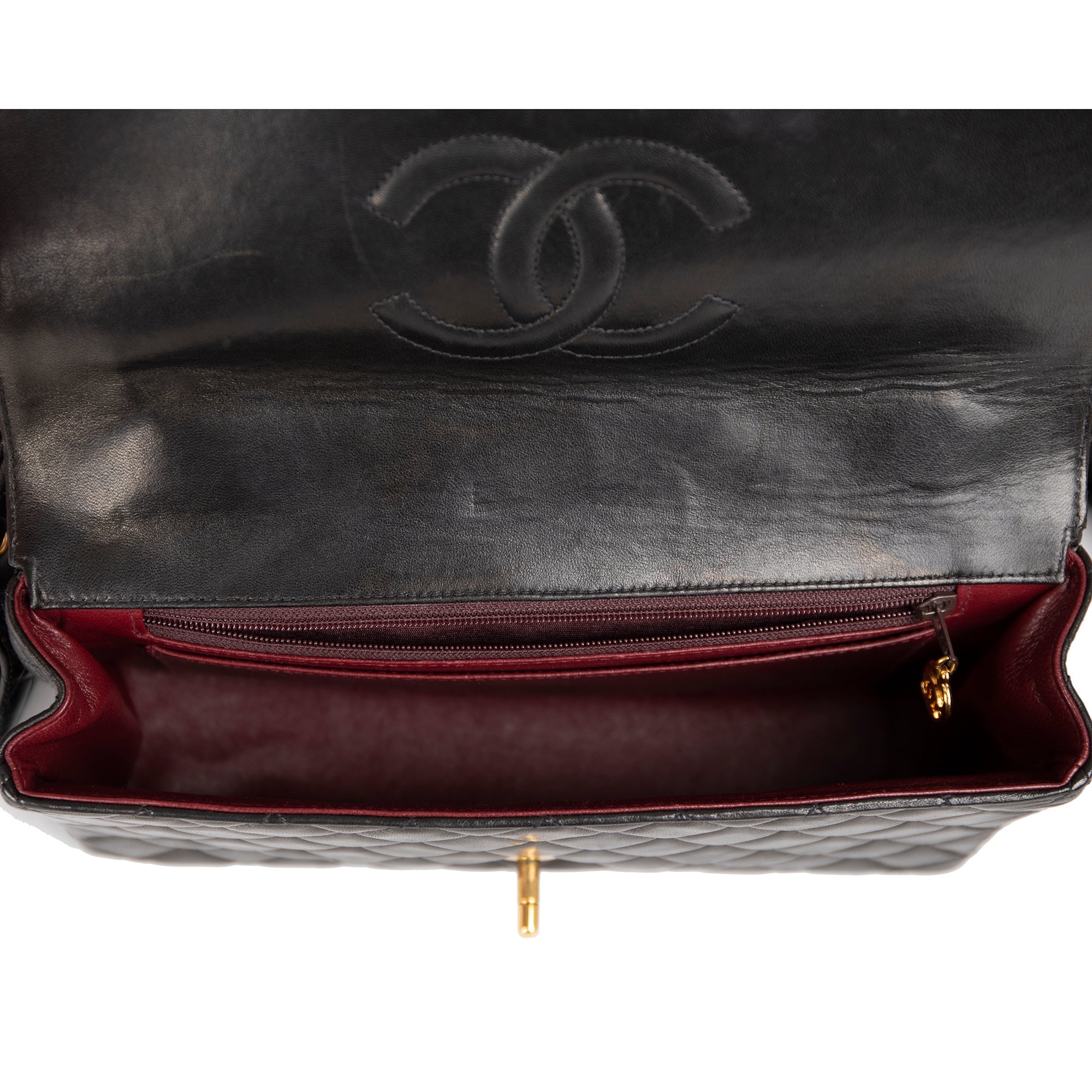 Chanel Vintage Black Quilted Lambskin Kelly Flap Bag Set – Oliver