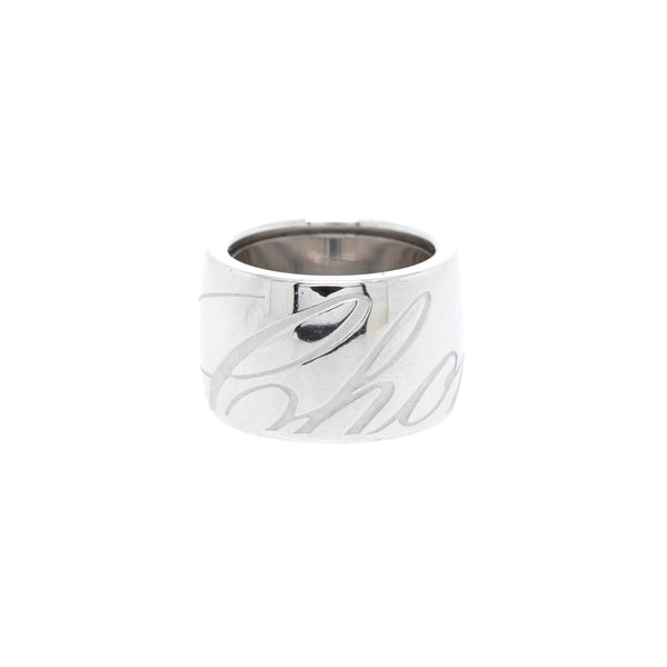 Chopard 18k White Gold Chopardissimo 14 mm Wide Band Ring