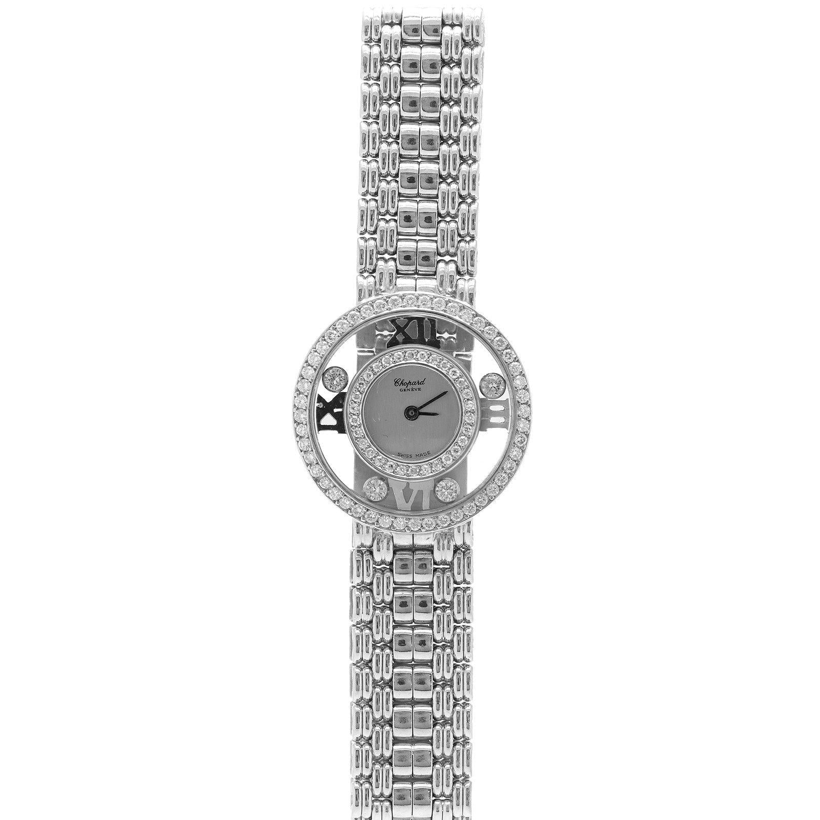 Chopard 18k white Gold Happy Diamonds Icons Watch