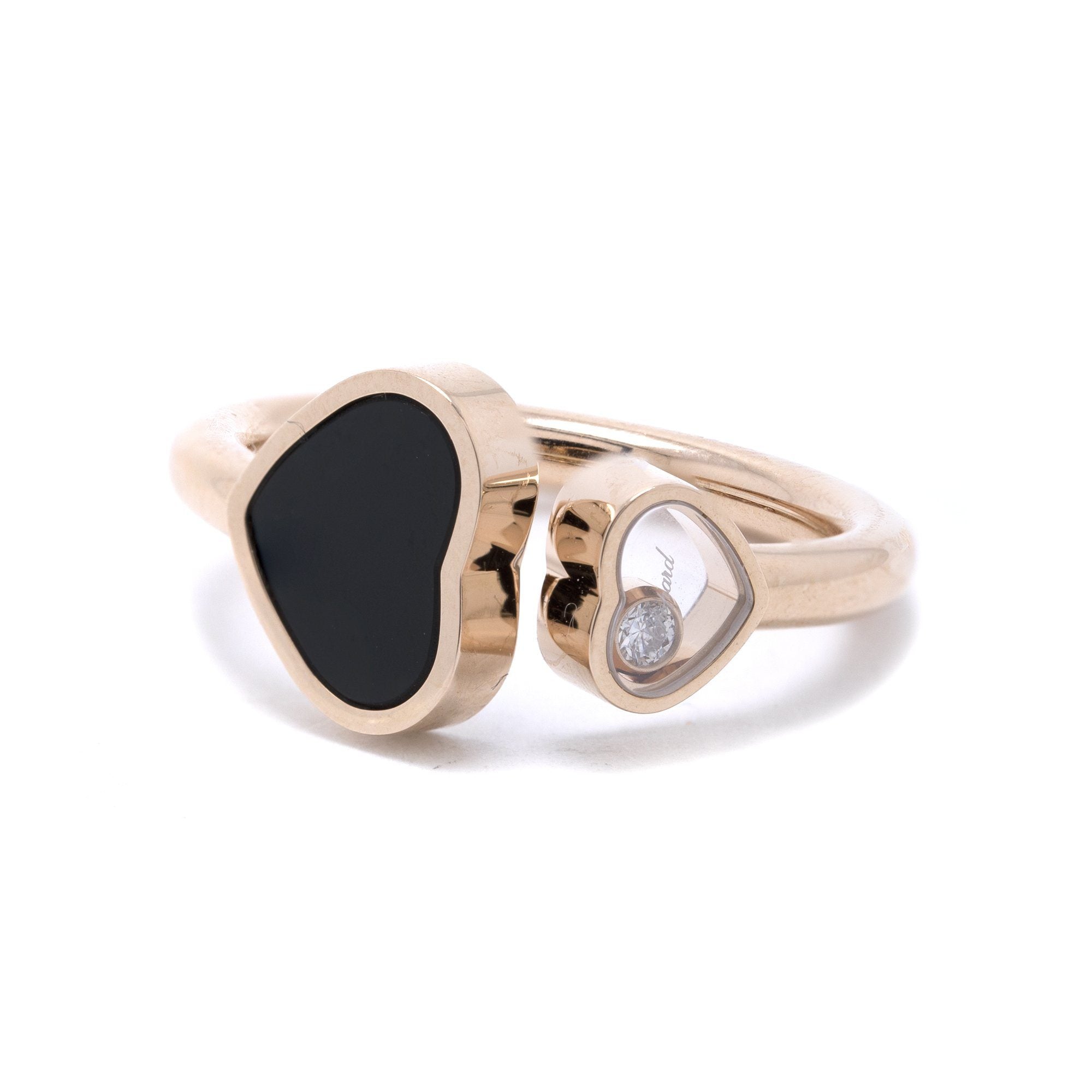 Chopard Happy Hearts Ring with Diamond Onyx