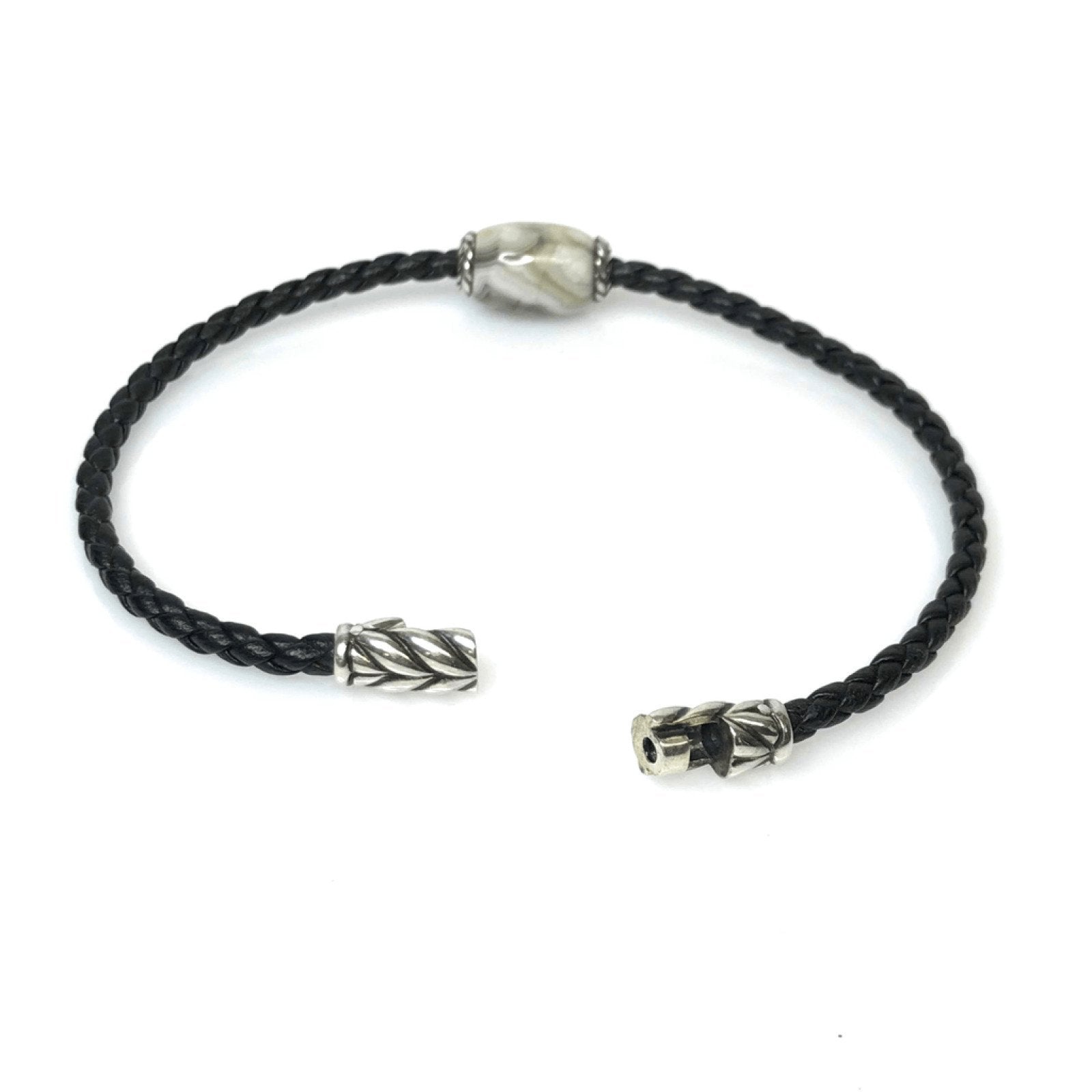 David Yurman Ojime Black Leather Bracelet – Oliver Jewellery