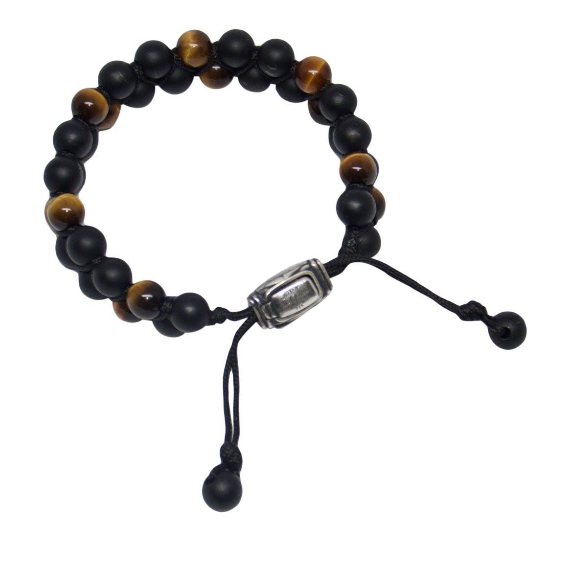 David Yurman Spiritual Bead Two-row Bracelet With Black Onyx & Tiger's 