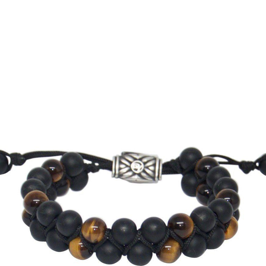 David Yurman Spiritual Beads Two Row Bracelet with Black Onyx and