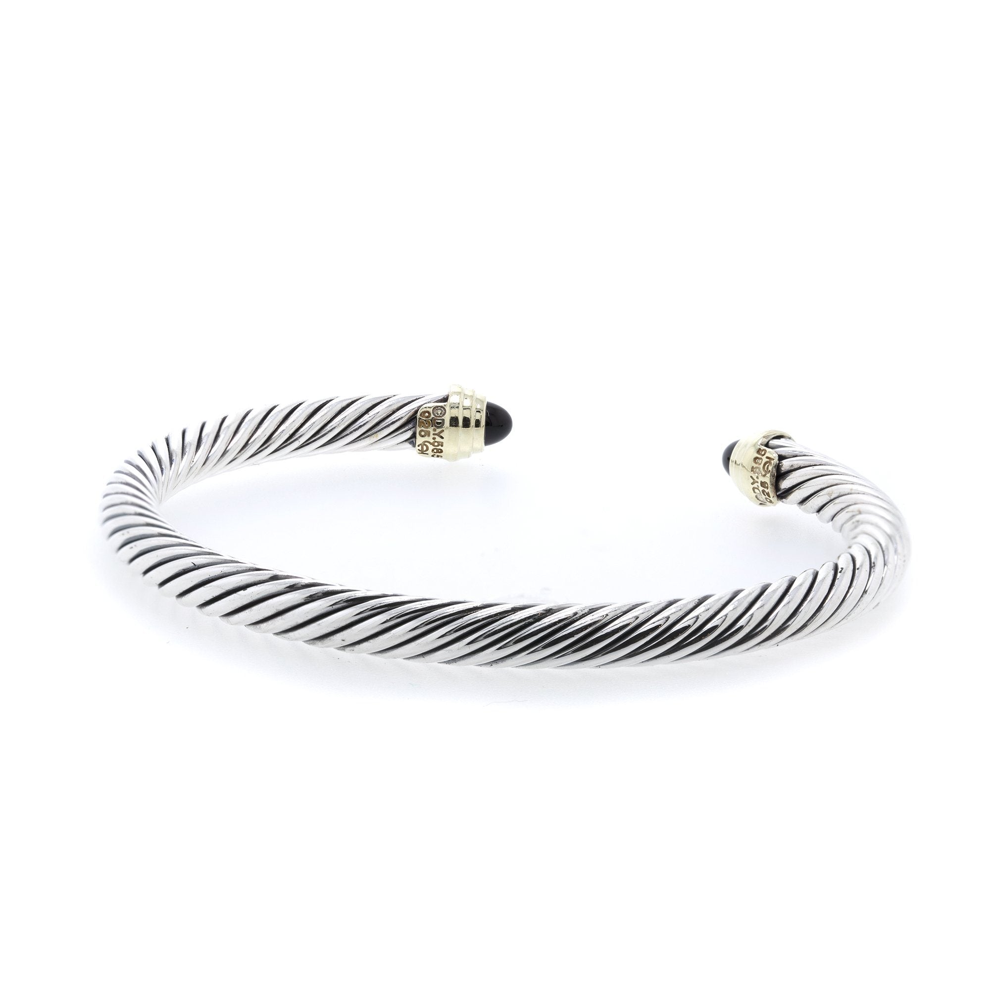 David Yurman Two-tone Cable Classics Bracelet With Black Onyx – Oliver 