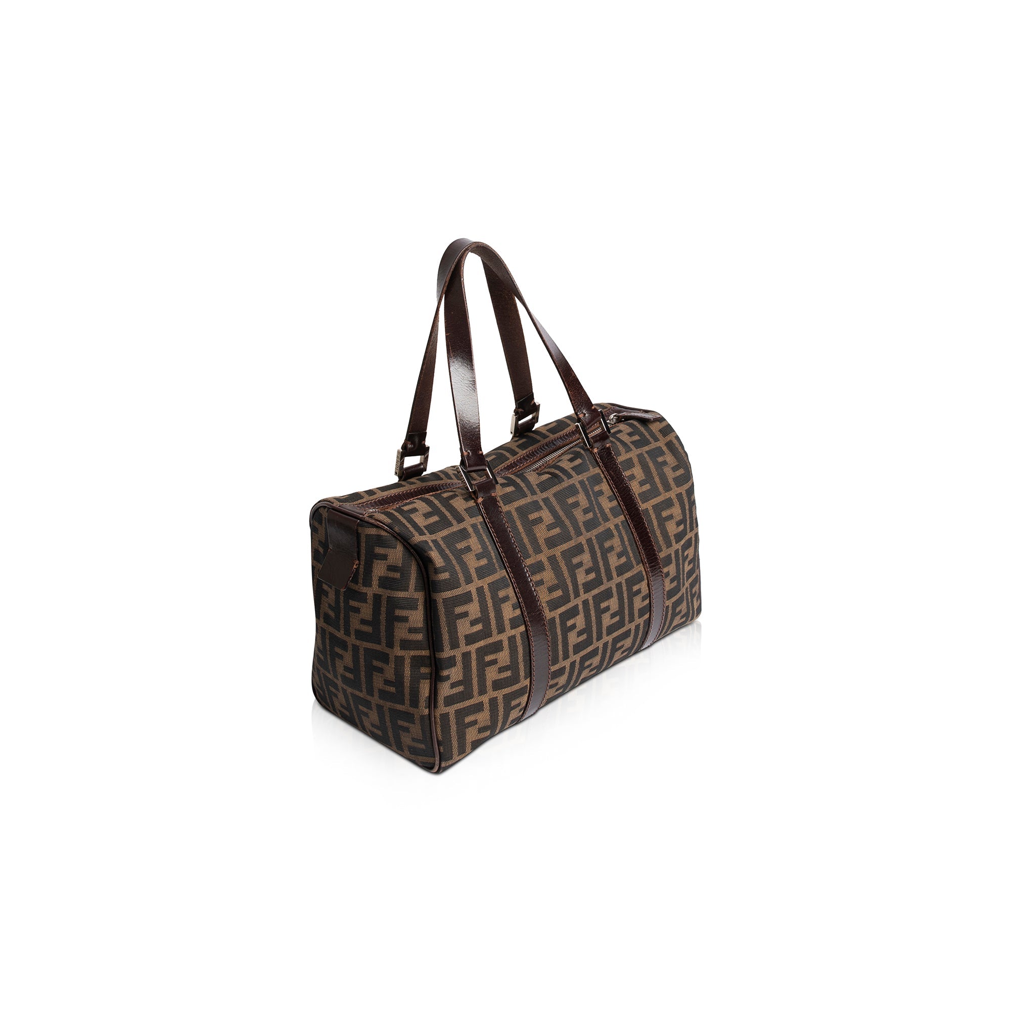 Fendi Tobacco Zucca Mesh Bauletto Boston Fendi