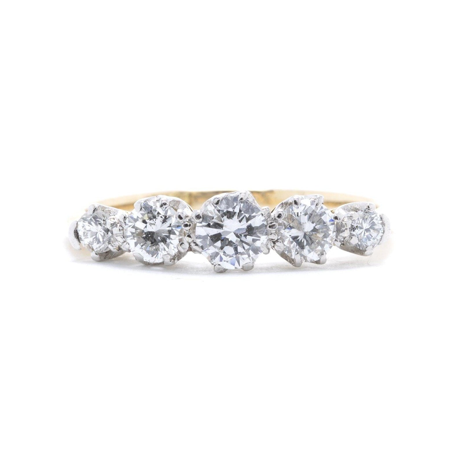 Five stone hot sale diamond band