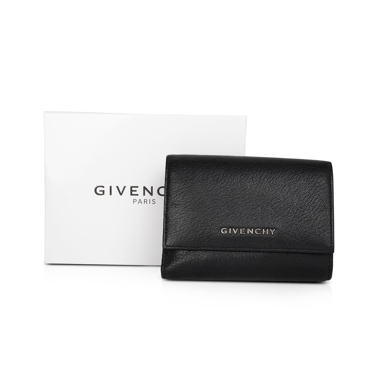 Givenchy Pandora Leather Trifold Compact Wallet w/ Box