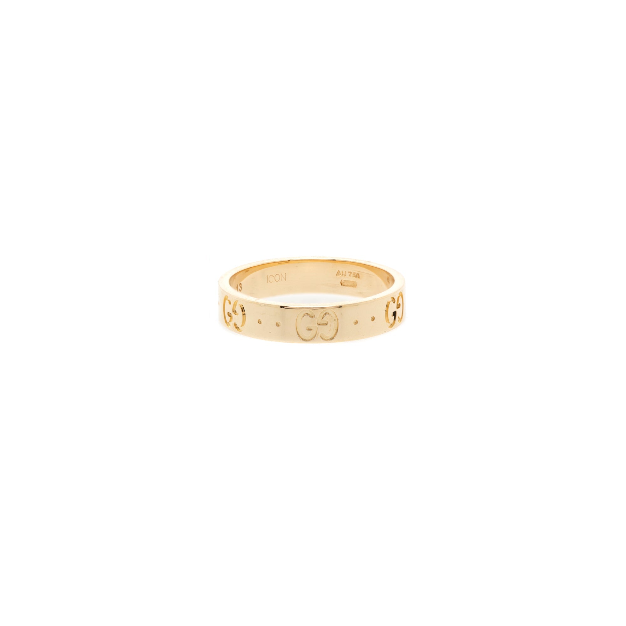 Gucci 18k Yellow Gold Icon Thin Band Ring – Oliver Jewellery