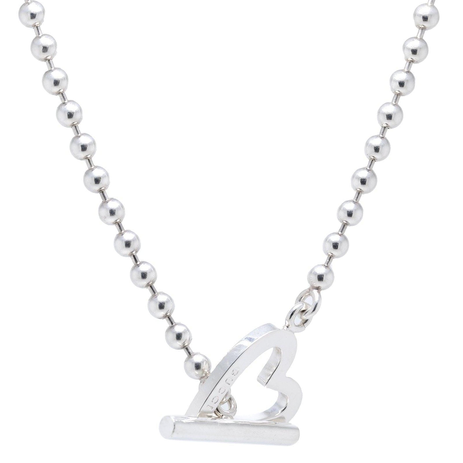 Gucci boule heart on sale necklace