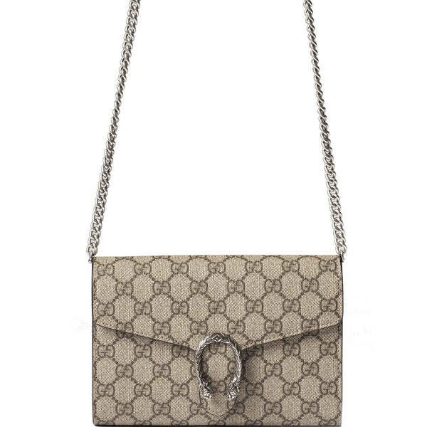 Gucci Dionysus Chain Wallet Beige/White