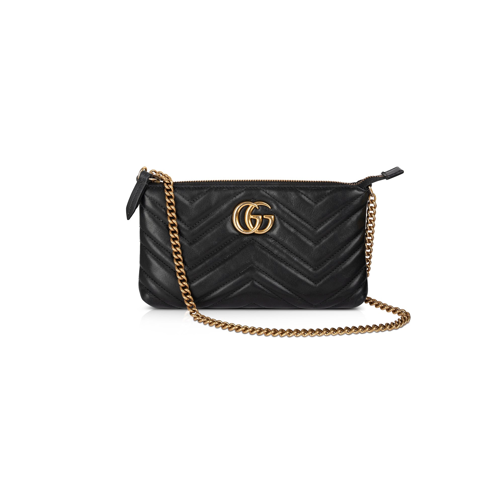 Gucci GG Marmont Matelassé Velvet Mini Chain Bag