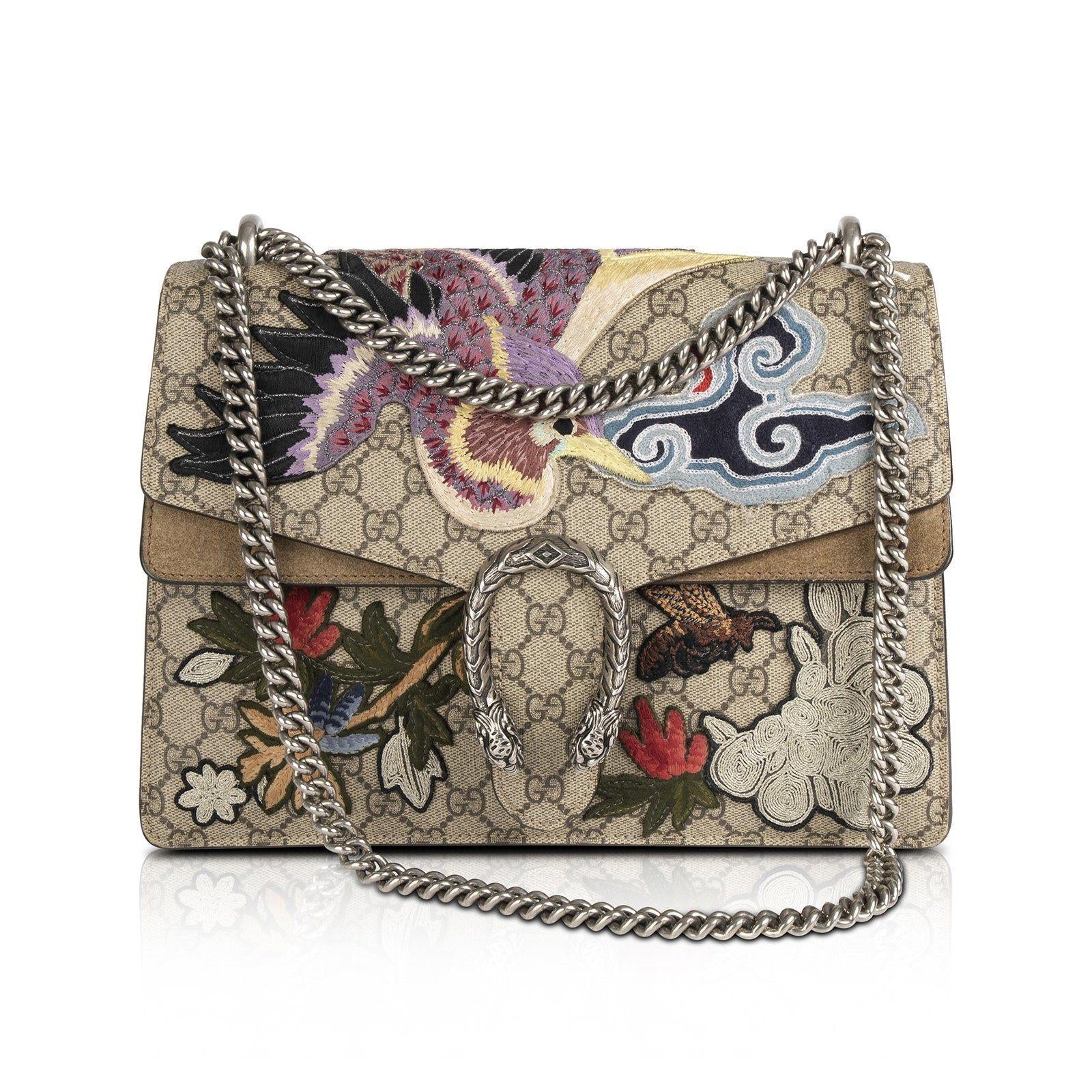 Gucci GG Supreme Medium Bird Dionysus Shoulder Bag Oliver Jewellery