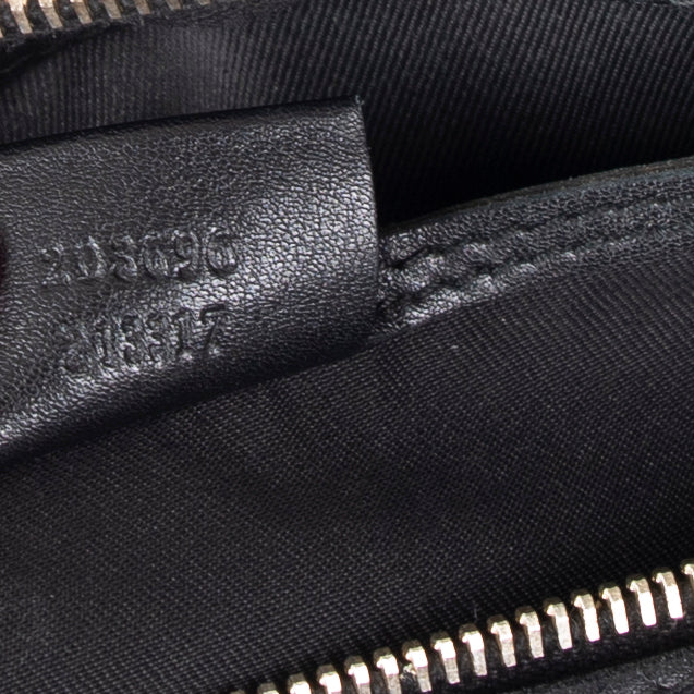GUCCI GG Guccissima Leather Black Boston Bag 203696