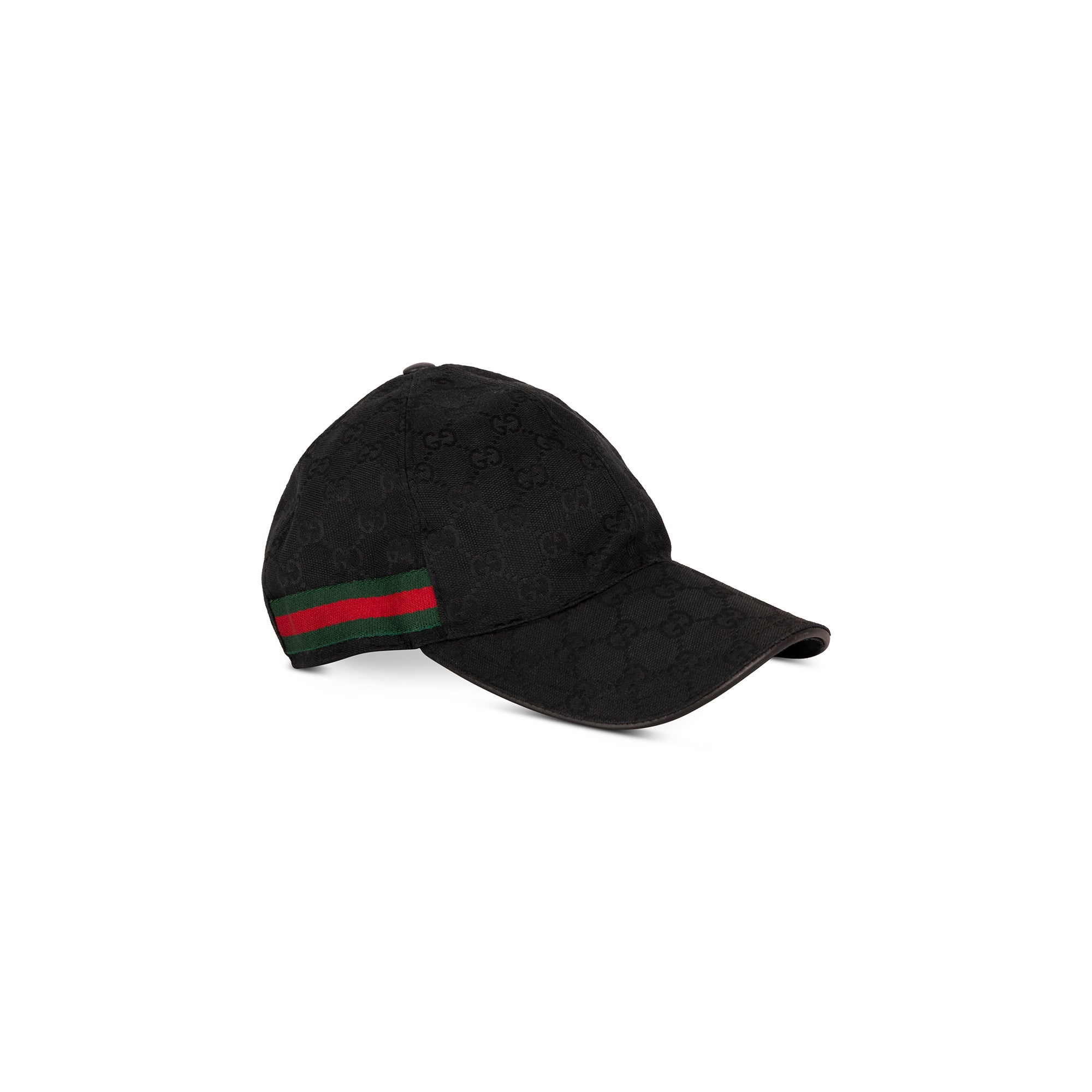 Gucci Original GG Canvas Baseball Hat with Web Black