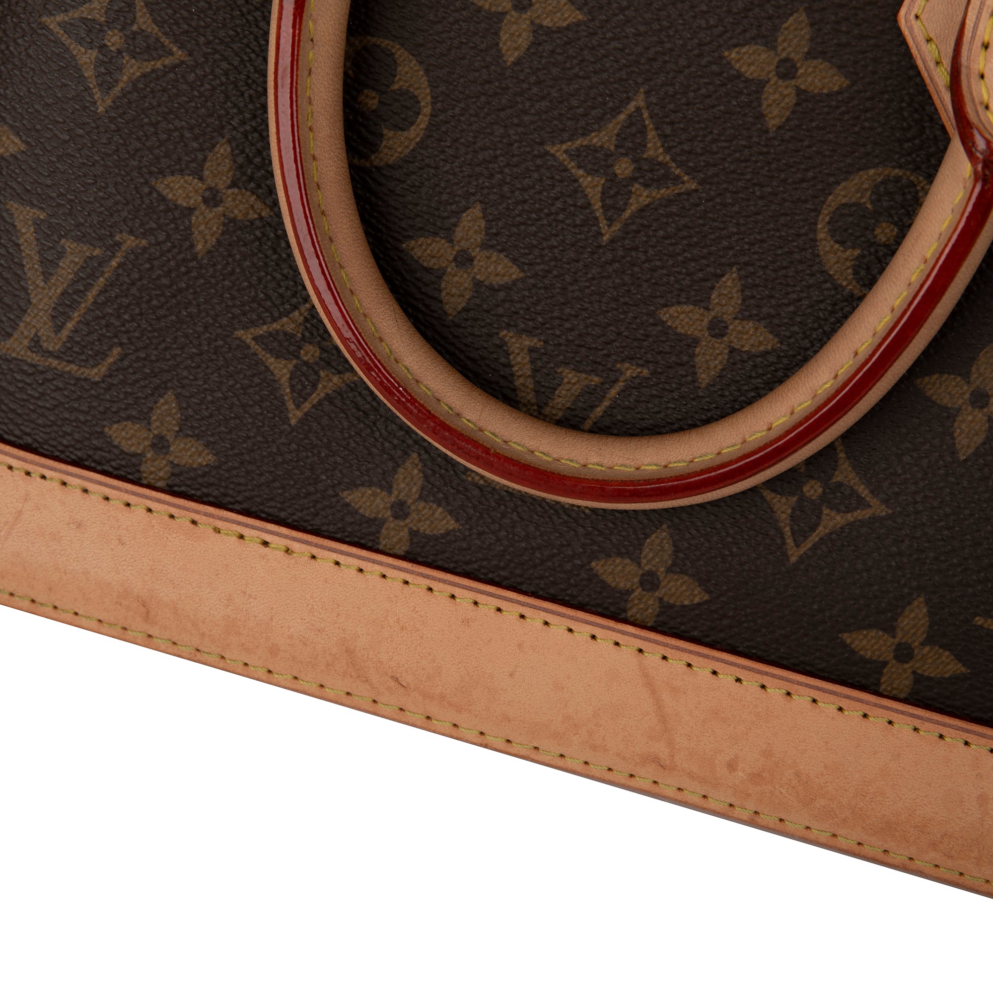 Louis Vuitton Brown, Pattern Print Monogram Alma Bb w/ Strap