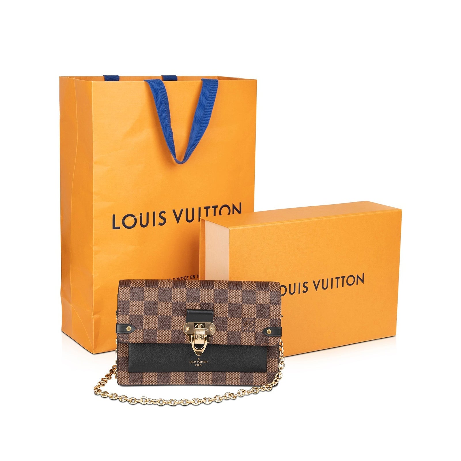 Louis Vuitton Damier Ebene Vavin Chain Wallet, Louis Vuitton Handbags