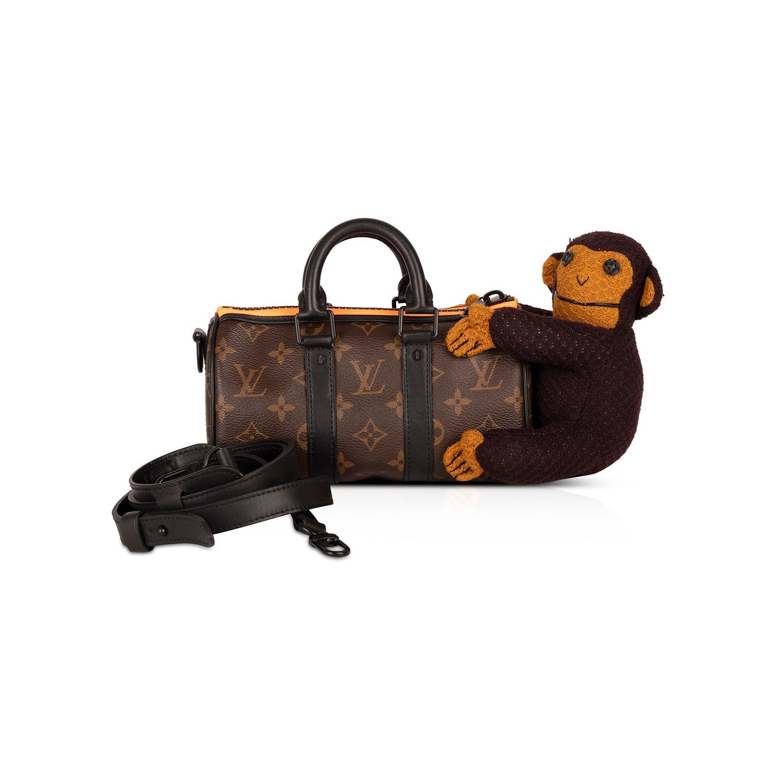 LOUIS VUITTON Monogram Monkey Puppet LV Friends Keepall XS 979130