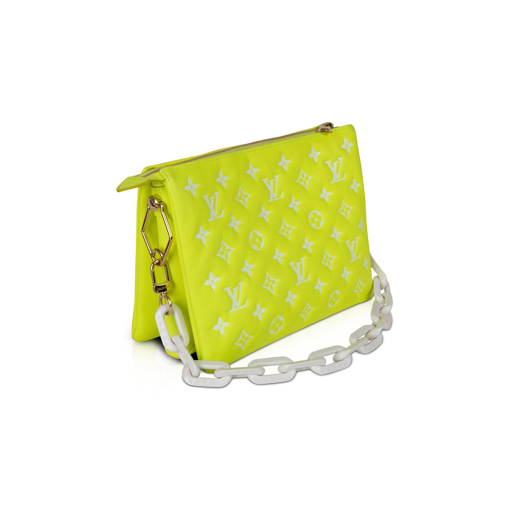Louis Vuitton Monogram Embossed Coussin PM - Yellow Shoulder Bags