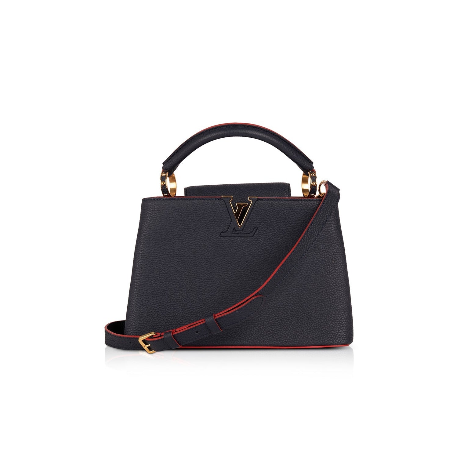 Louis Vuitton Capucines Mini Handbag Taurillon Leather Blue M59438
