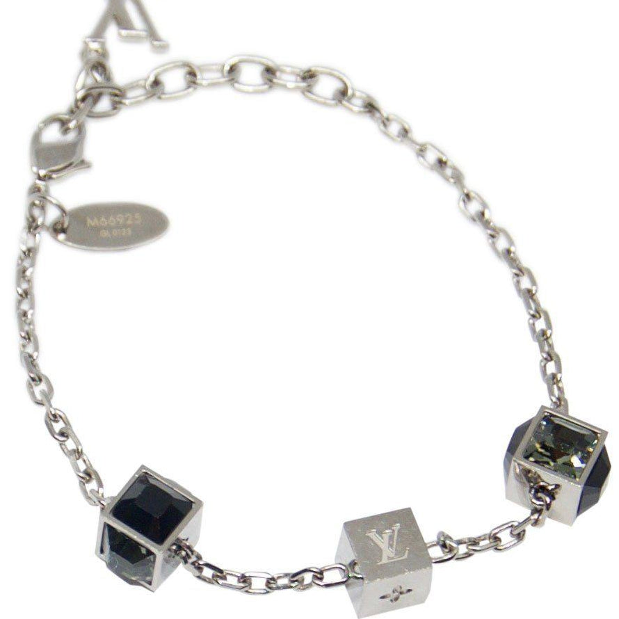 Louis Vuitton Silver Tone Gamble Crystal Bracelet – Lost Designer
