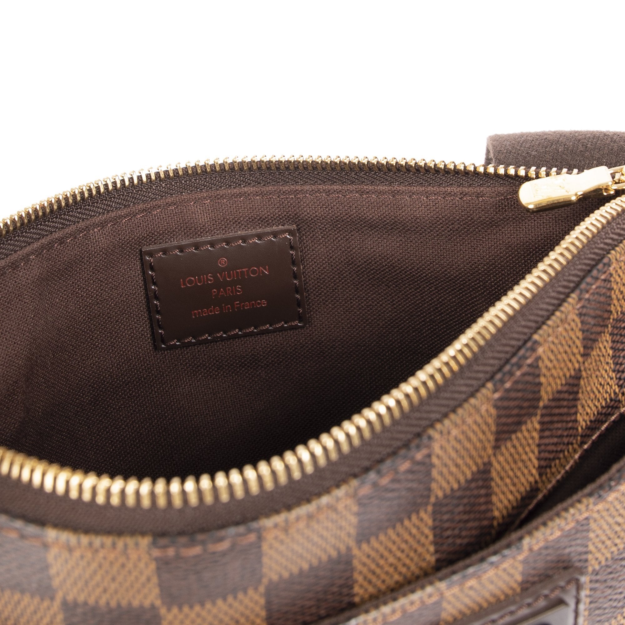 Brown Louis Vuitton Damier Ebene Brooklyn Flat Pochette Crossbody