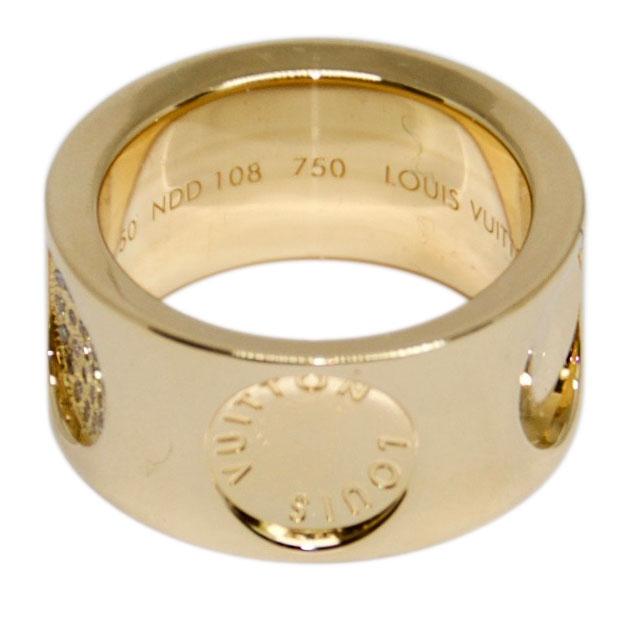Louis Vuitton Empreinte Ring, Yellow Gold and Diamonds Gold. Size 47