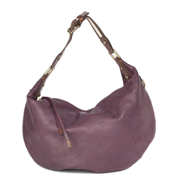 Louis Vuitton Mahina Onatah GM Aubergine Leather Hobo Bag