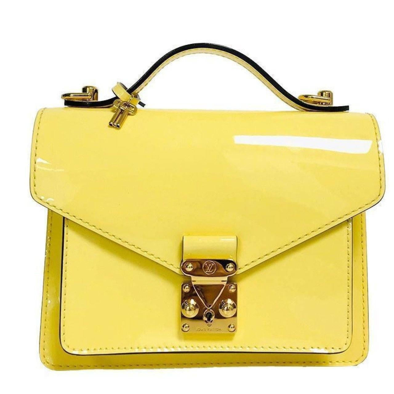 Louis Vuitton Monceau Yellow Leather ref.568186 - Joli Closet